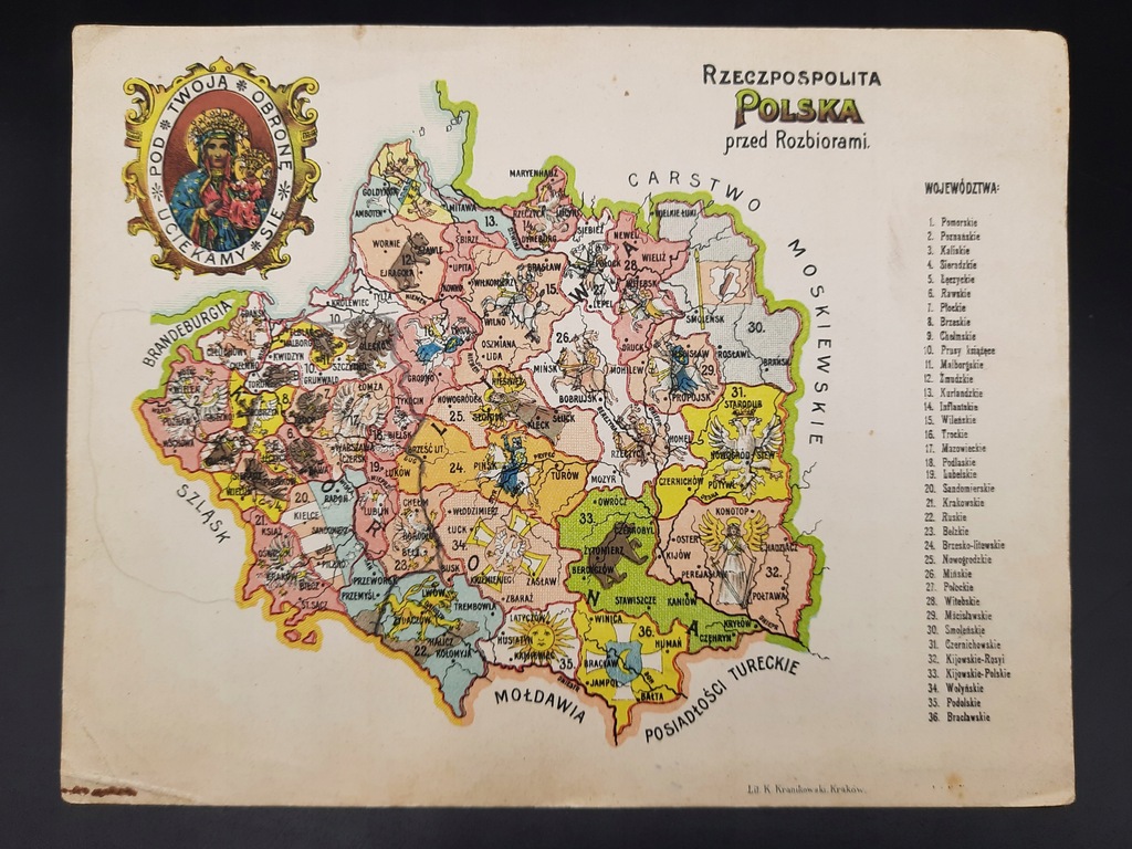 RZECZPOSPOLITA POLSKA PRZED ROZBIORAMI - 1907 - POCZTÓWKA WIELKOWYMIAROWA