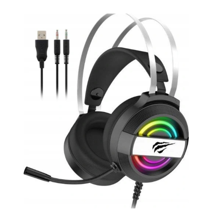 HEADSET SŁUCHAWKI MIKROFON DO KOMPUTERA GIER RGB