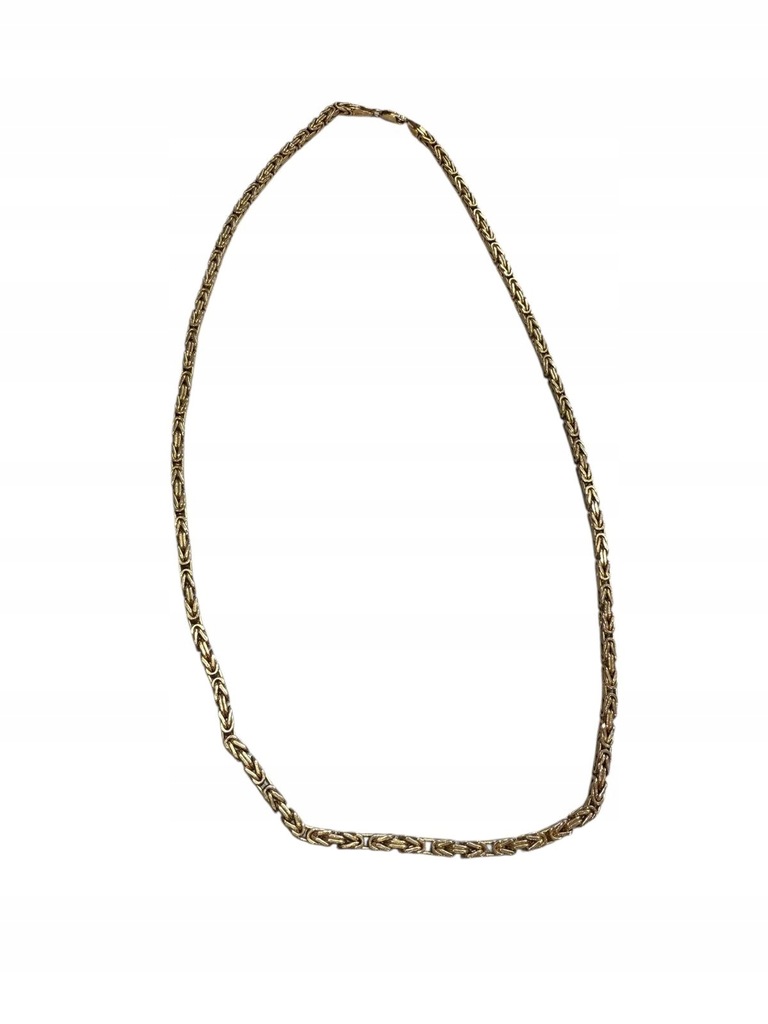 Łańcuszek Złoty p585 Splot Królewski Piękny! 50cm