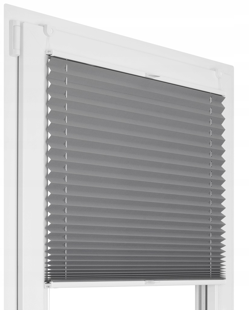 ROLETA PLISOWANA BEZINWAZYJNA PLISA NOWOCZESNA 105x130 SZARA OKIENNA