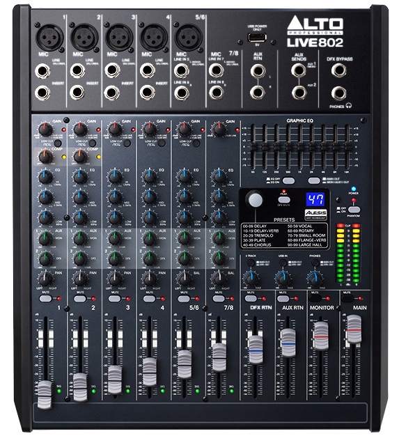 Alto Live 802 mikser analogowy z efektami