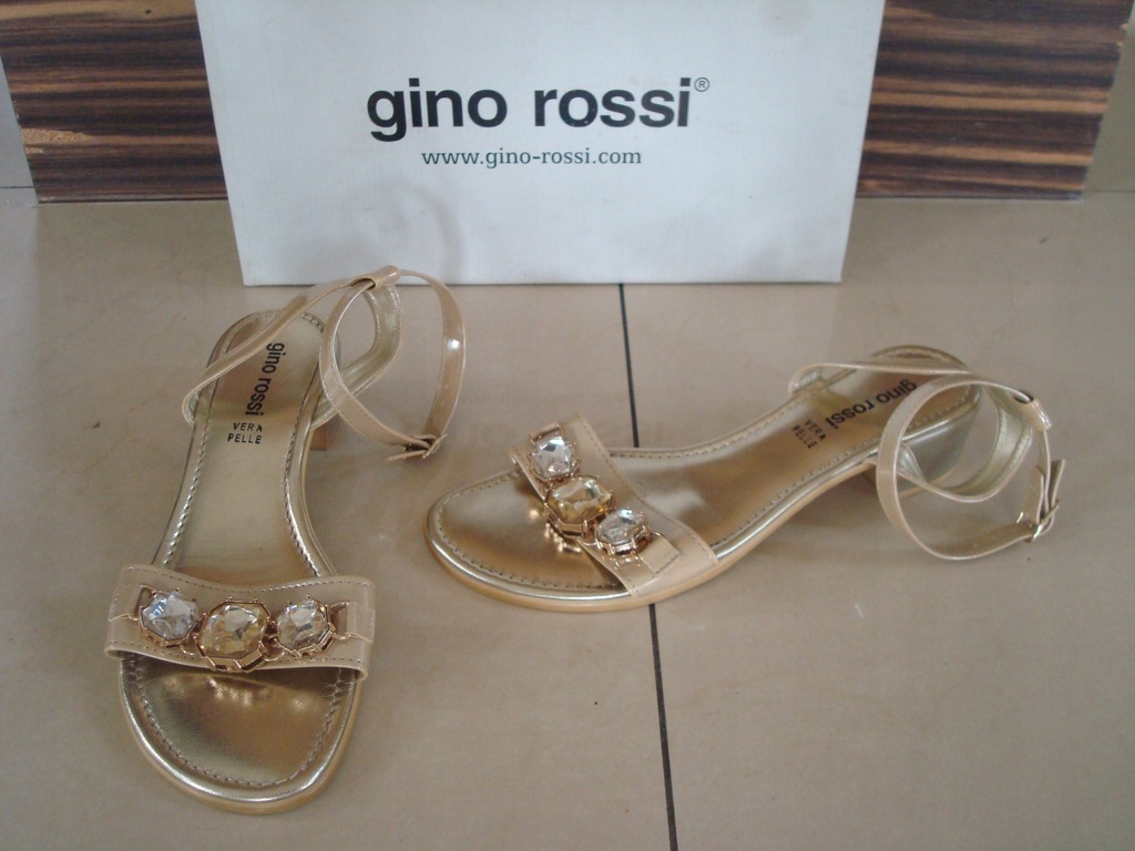Jak nowe skórzane sandały GINO ROSSI roz. 38