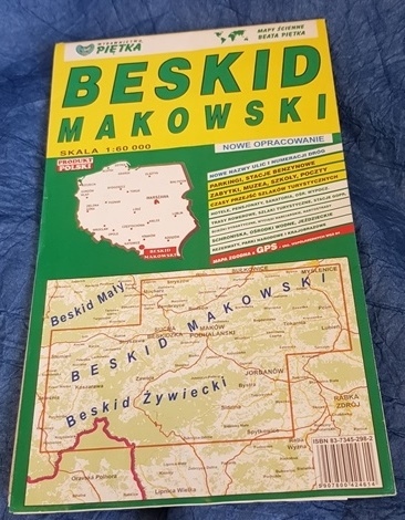 Beskid Makowski 1:60 000 mapa turystyczna