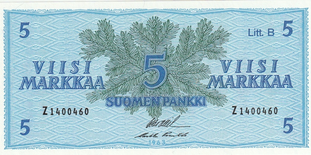 5 Marek Finlandia 1963 P#106a UNC