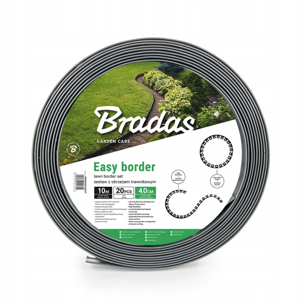 Obrzeże ogrodowe EASY BORDER SET 40mm | Grafit