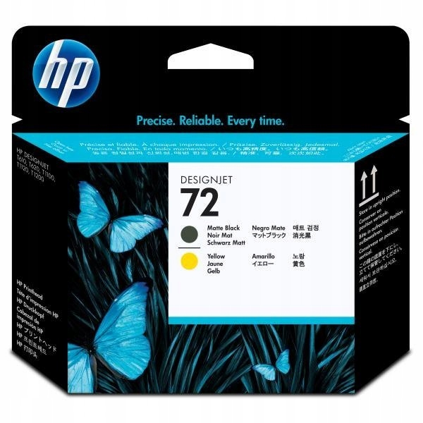 HP oryginalny głowica drukująca C9384A, HP 72, matte black/yellow, HP Desig