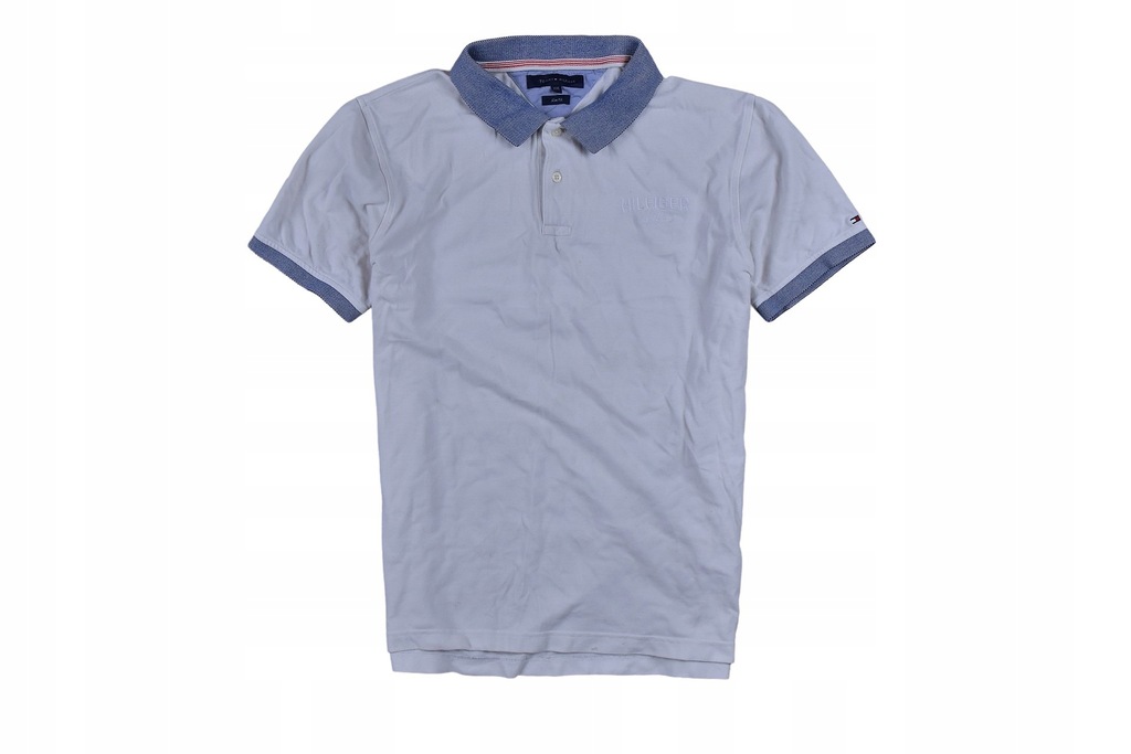 TOMMY HILFIGER Biała Koszulka Polo Slim Fit / XXL