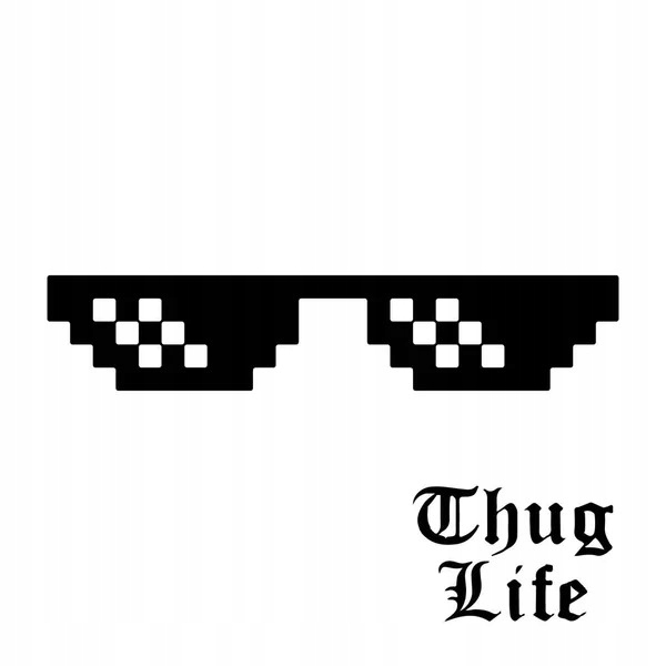 Okulary Minecraft Pixel Thug Life Pixelowe