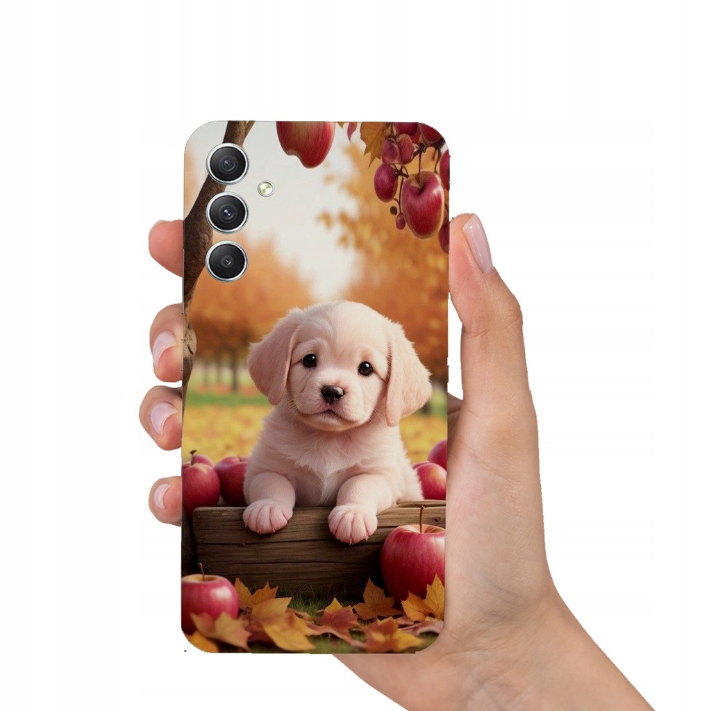 Etui case do SAMSUNG GALAXY M55 5G Z NADRUKIEM PIESKI PIES PUPILEK SŁODKI