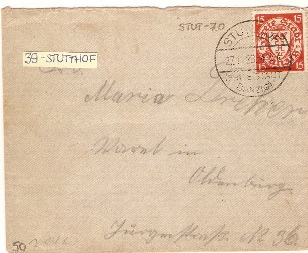 Danzig M39 - stempel STUTTHOF