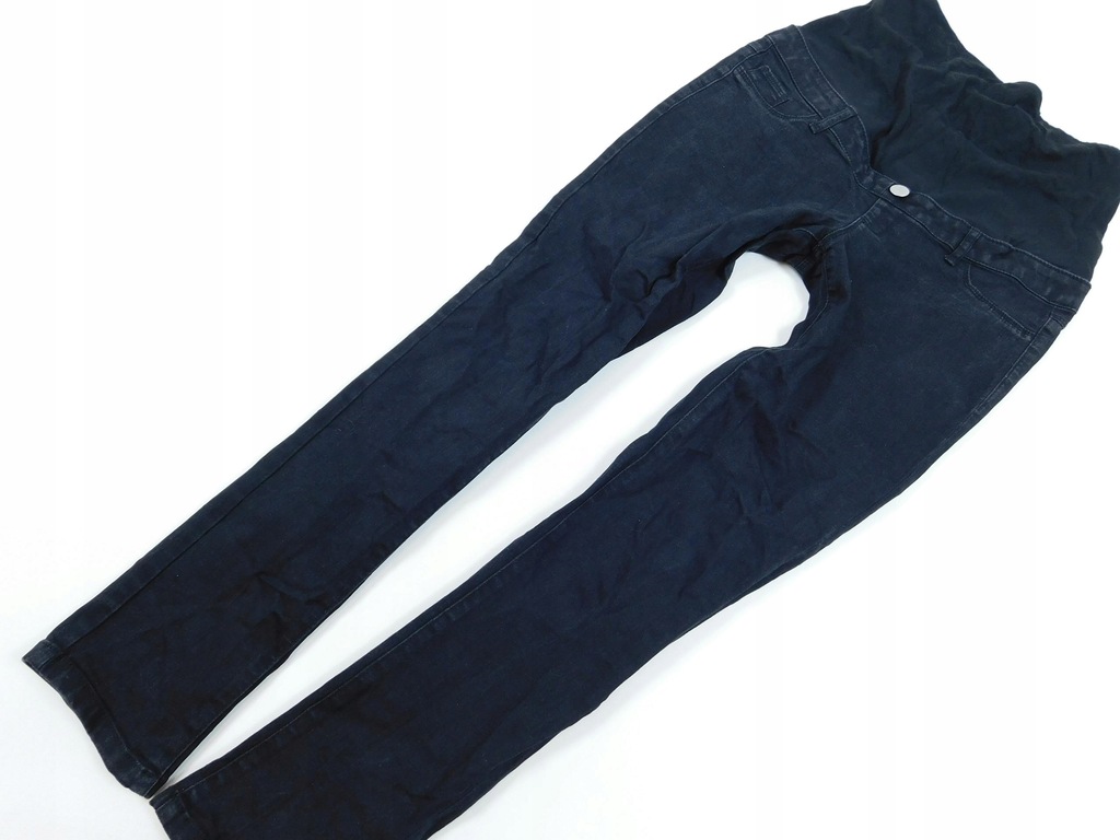 0110m106 DP jeansowe SPODNIE ciążowe Z PANELEM _38