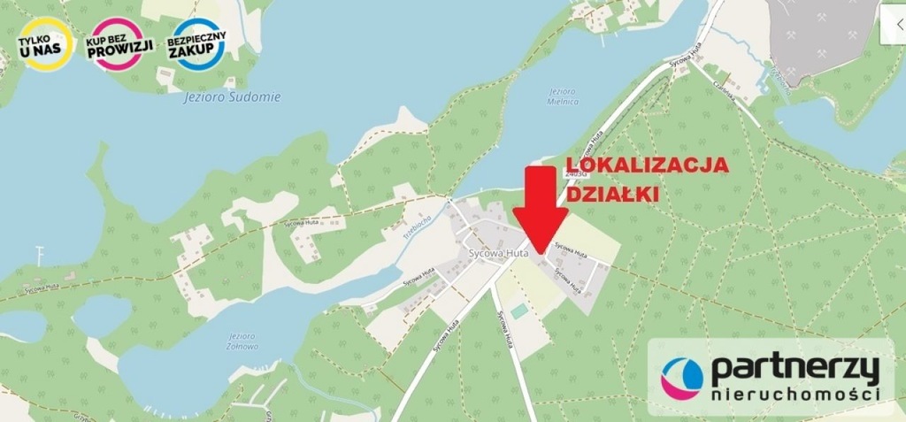 Działka, Sycowa Huta, Kościerzyna (gm.), 2772 m²