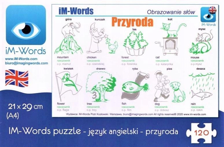 IM-WORDS PUZZLE 120 ANGIELSKI - PRZYRODA