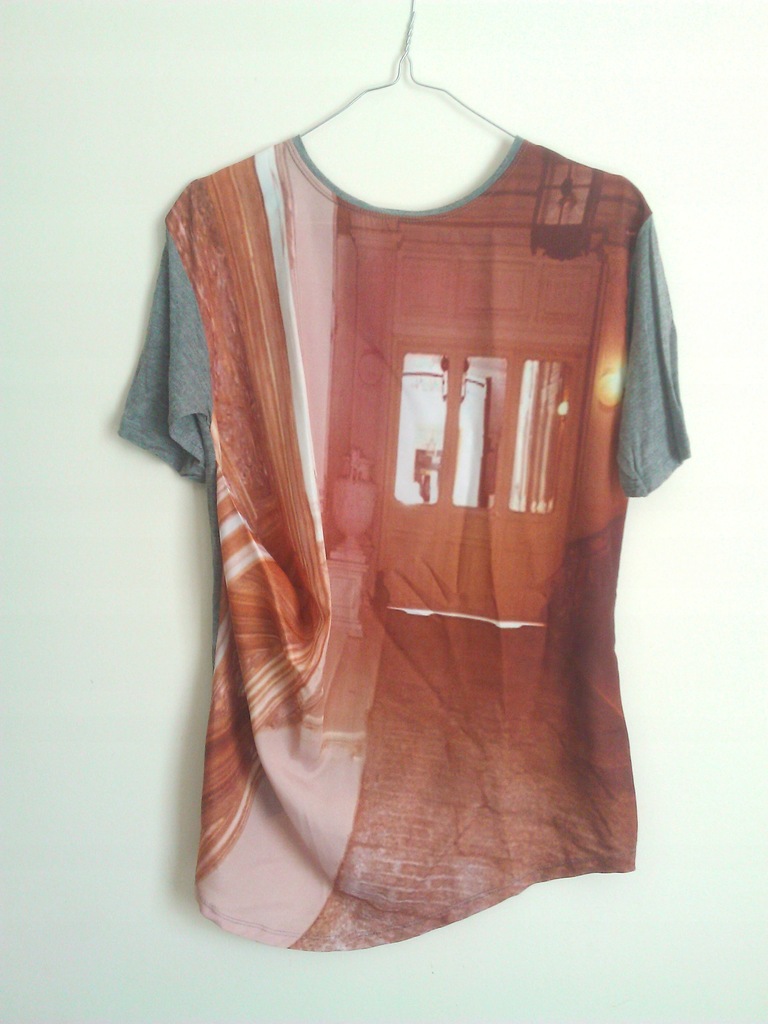 Zara M t-shirt z nadrukiem elegancki przó NOWY