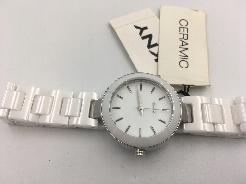 c81 DKNY zegarek damski biały bransoleta