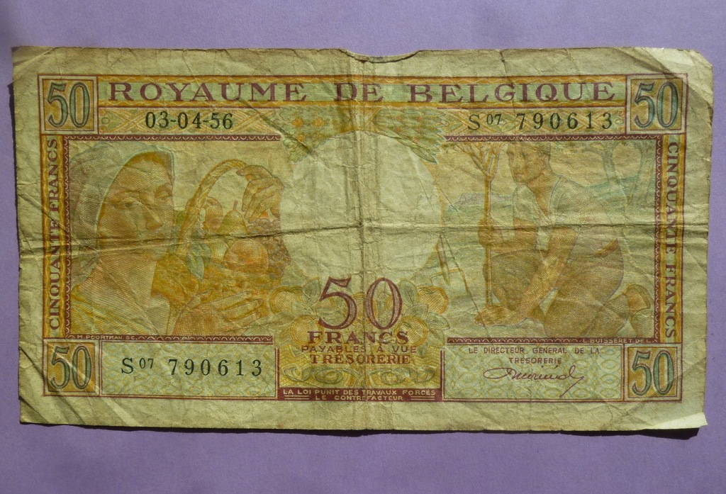 147. Belgia 1956 r. 50 franków