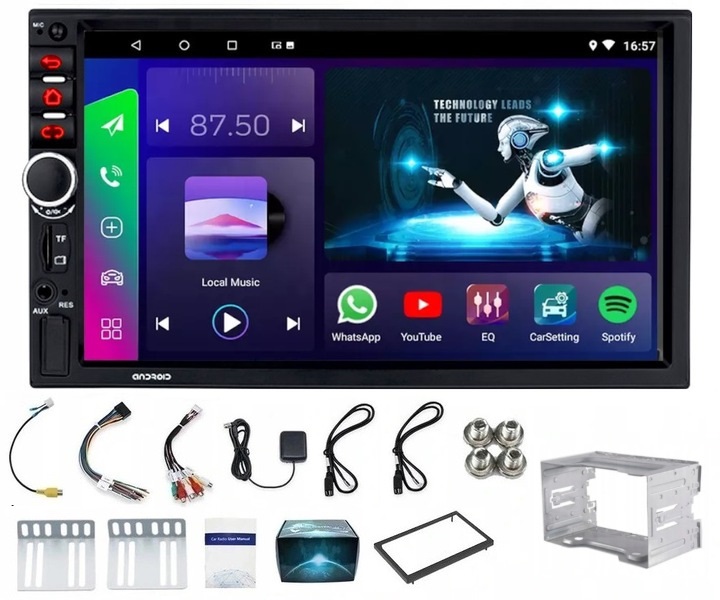 RADIO NAWIGACJA GPS ANDROID BT USB SD 2/32GB +KOSZ