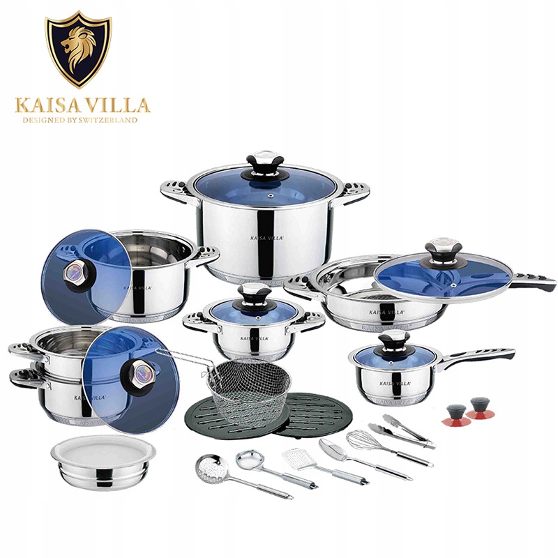 Nonstick Stainless Steel Cookware Sets Cooking Pots and Pans Set 27Piece 14964022069