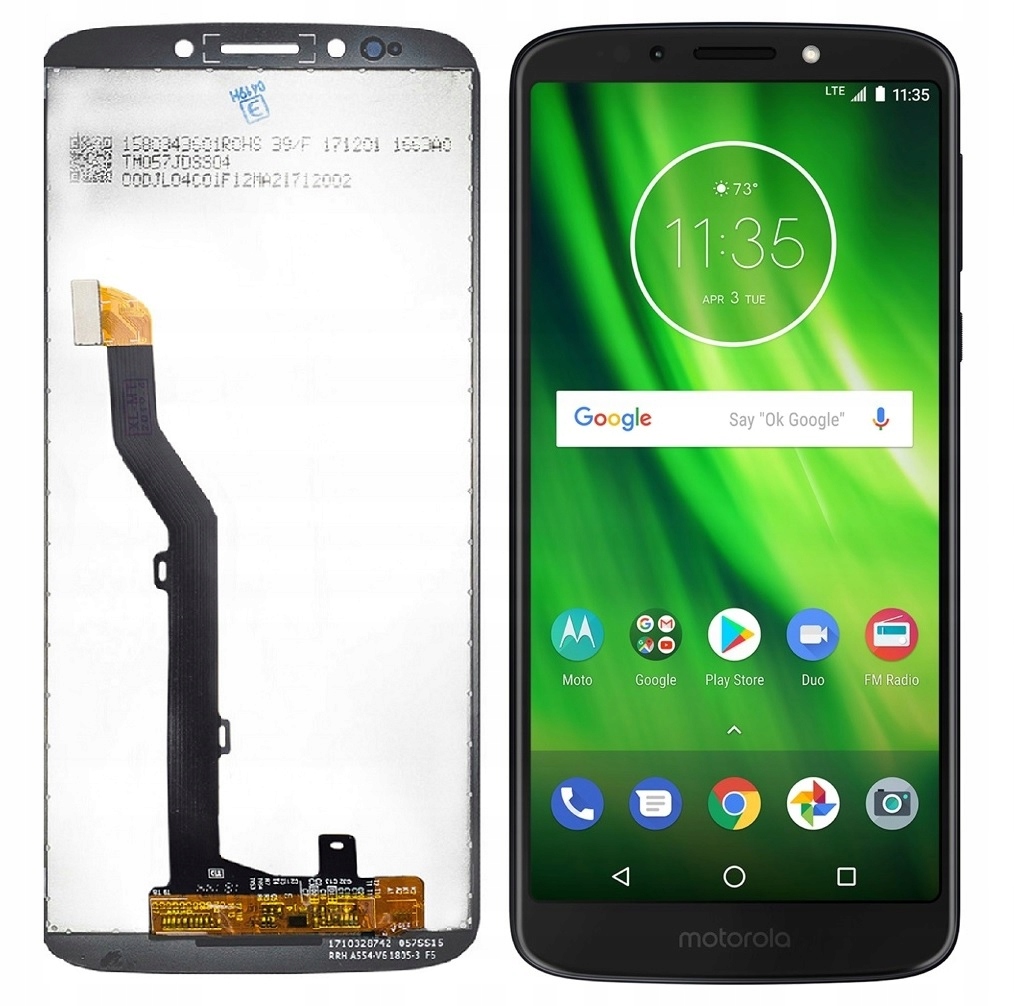 WYŚWIETLACZ LCD I DOTYK MOTO G6 PLAY XT1922 CZARNY