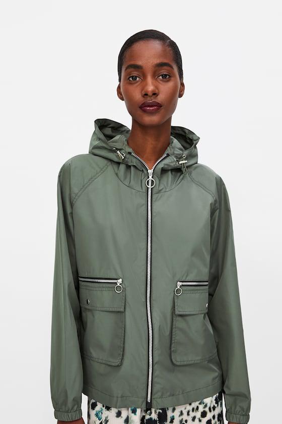 DA4013 ZARA KURTKA PRZECIWDESZCZOWA KANGURKA__M