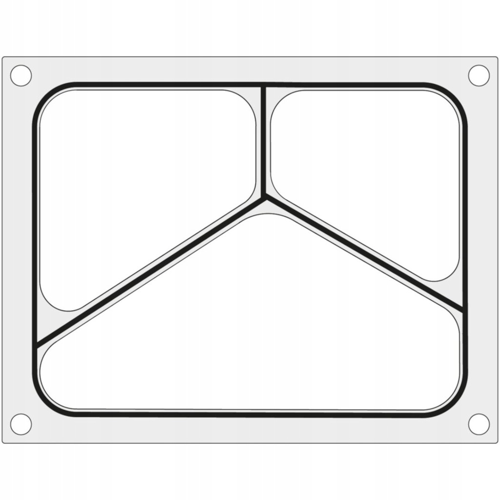 Matryca forma do zgrzewarki MANUPACK 190 na tackę trójdzielną 227x178 mm -