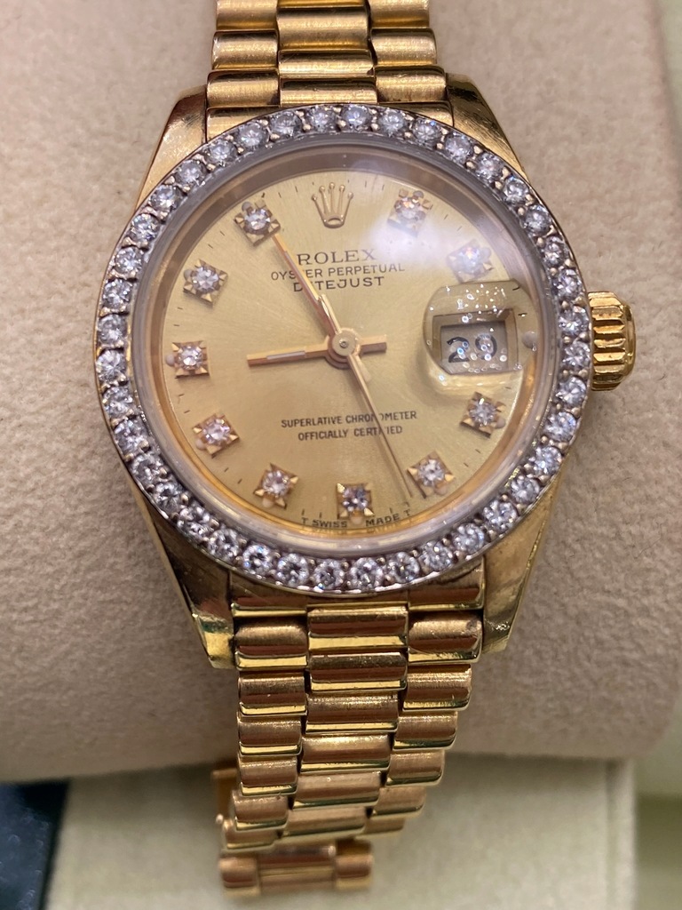 Zegarek Rolex Date Just z diamentami