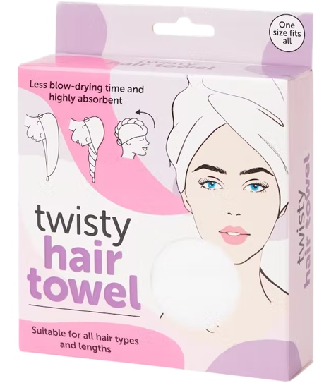 Ręcznik do włosów Turban mikrofibra biały