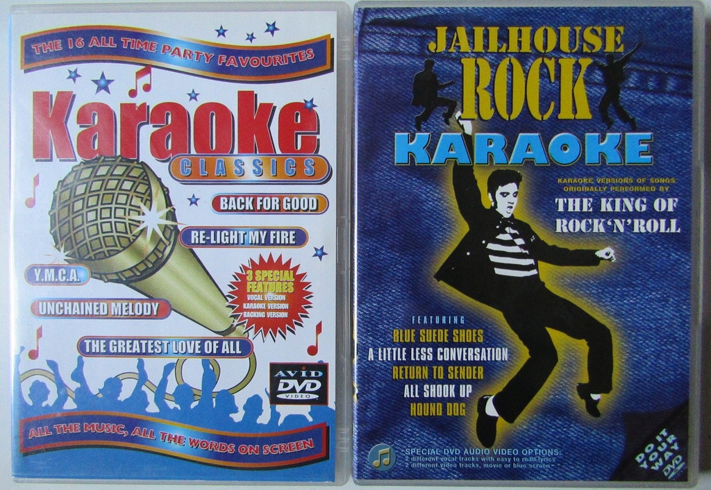 DVD KARAOKE CLASSICS + JAILHOUSE ROCK KARAOKE