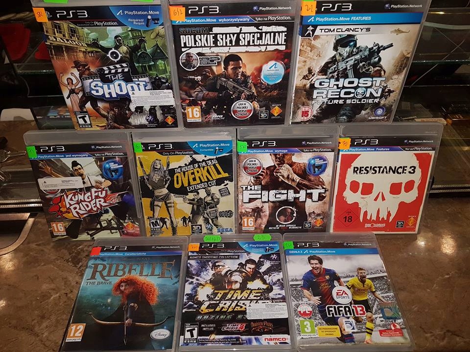 PS3 ZESTAW 5 GIER STRZELANKI RUCHOWE FIGHT MERIDA