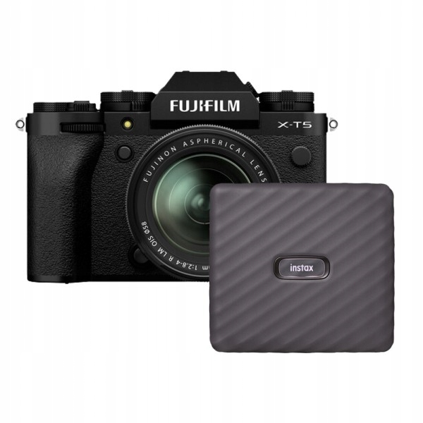 Fujifilm X-T5 + 18-55/2.8-4 R LM OIS BLACK + INSTAX WIDE GRATIS