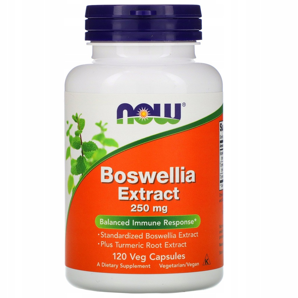 Now Foods,Boswellia Ekstrakt,250 mg, 120 kapsułek