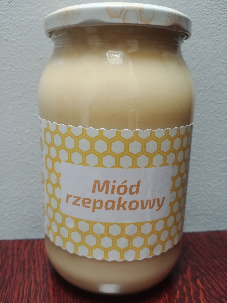 Miód rzepakowy 900ml 1,2kg zbiór 2018