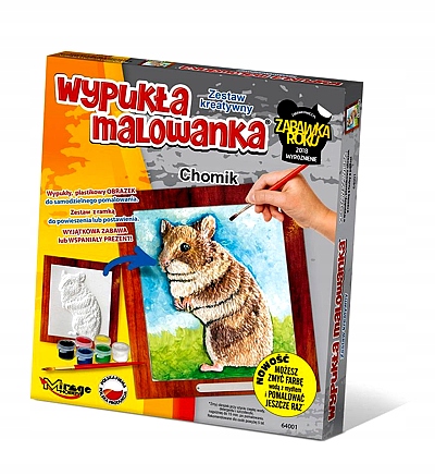 WYPUKŁA MALOWANKA FUTRZAKI - CHOMIK