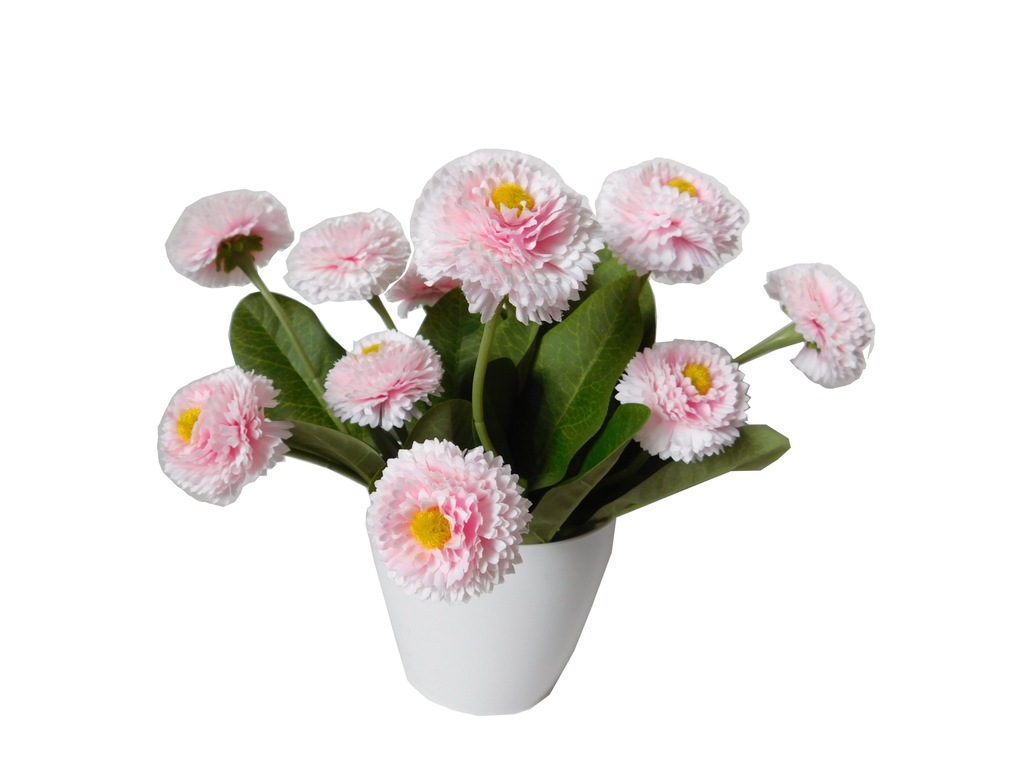 sztuczne kwiaty stokrotki w doniczce jak żywe - 7892869445 - oficjalne