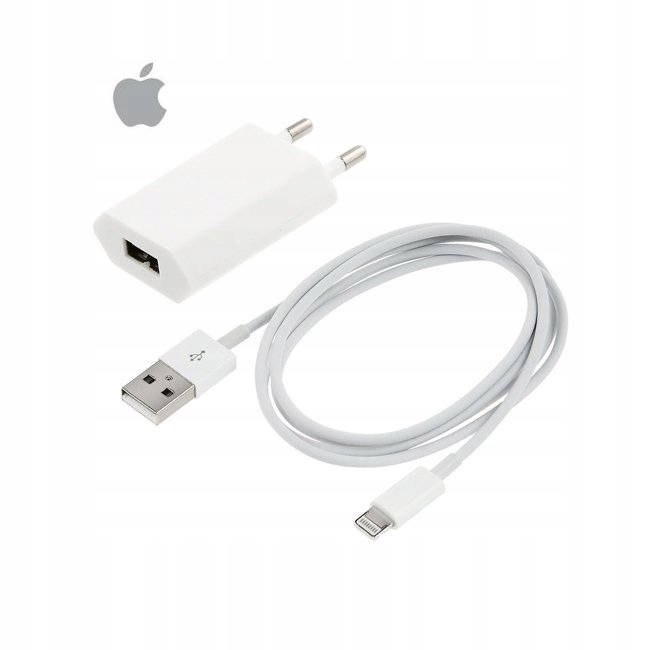 PAKIET ORYGINALNA ŁADOWARKA + KABEL APPLE IPHONE