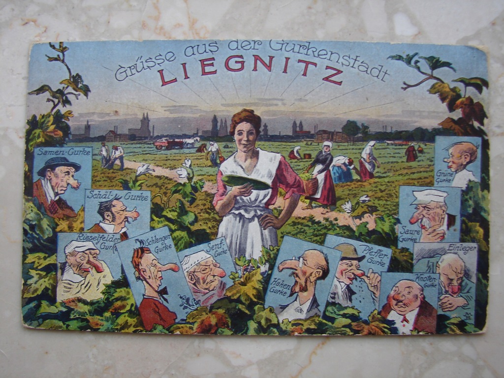 Legnica / Grusse aus Liegnitz - miasto ogórków - stara pocztówka nr. 3