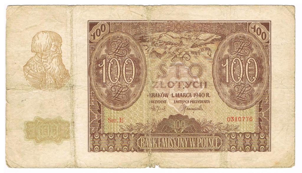 100 zł Polska GG z 1940 r.