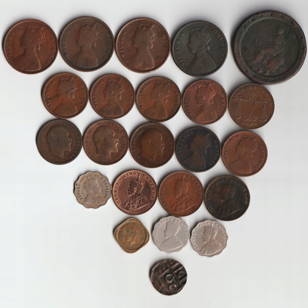 Monety Indie Brytyjskie. 23 monety