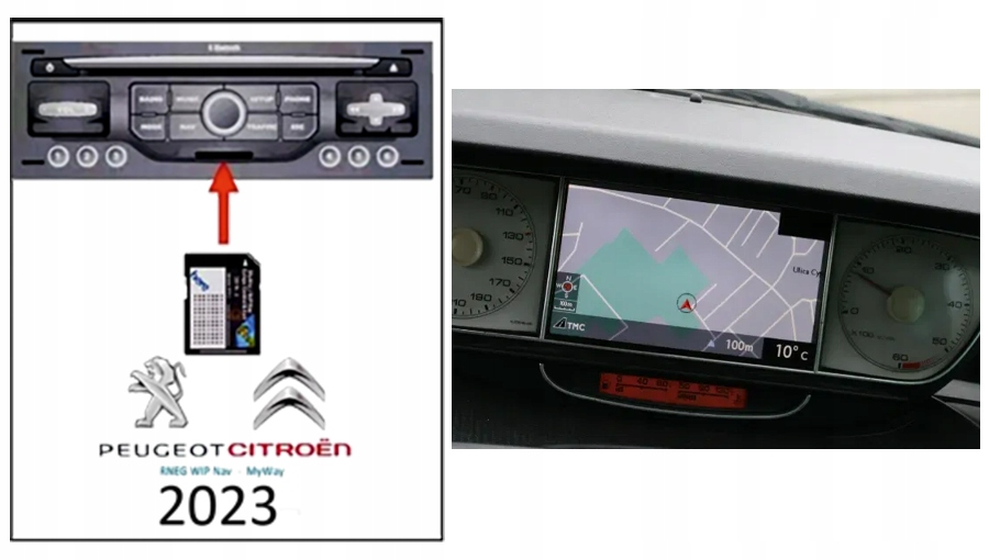 MAPA DO NAWIGACJI CITROEN C8 2023 RNEG RADARY