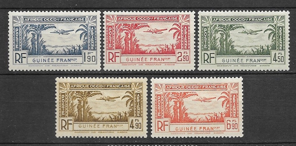 Gwinea fran. xx Q404 lotnictwo samolot MNH VF