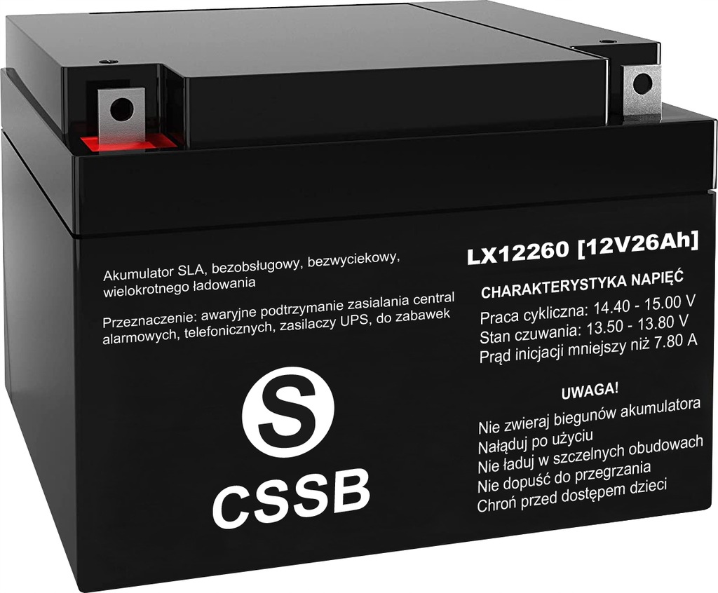 AKUMULATOR 12V 26Ah AGM BEZOBSŁUGOWY DUŻA MOC - 12505400024 - oficjalne ...