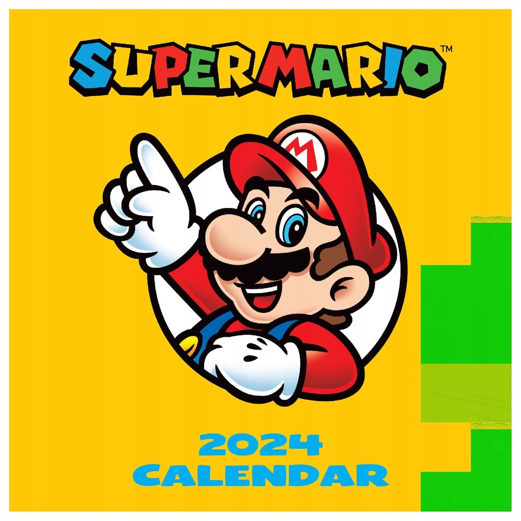 Kalendarz ścienny na rok 2024 Super Mario 30x30 cm