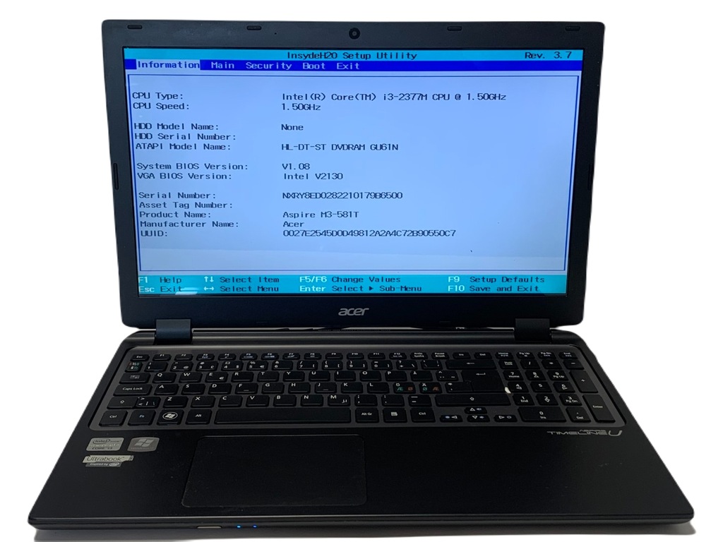 Acer Aspire M3 MA50 i3 2GB BIOS OK H48