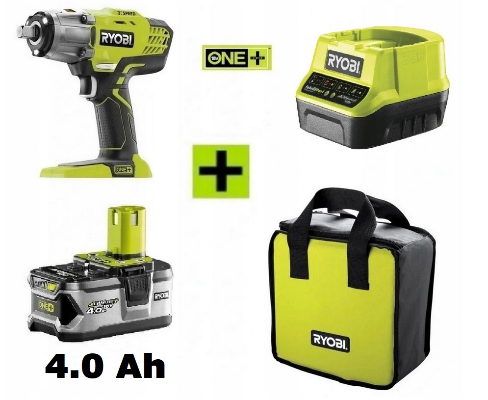 Zestaw Klucz udarowy Ryobi R18IW3 aku 4Ah torba - 11624913850 ...