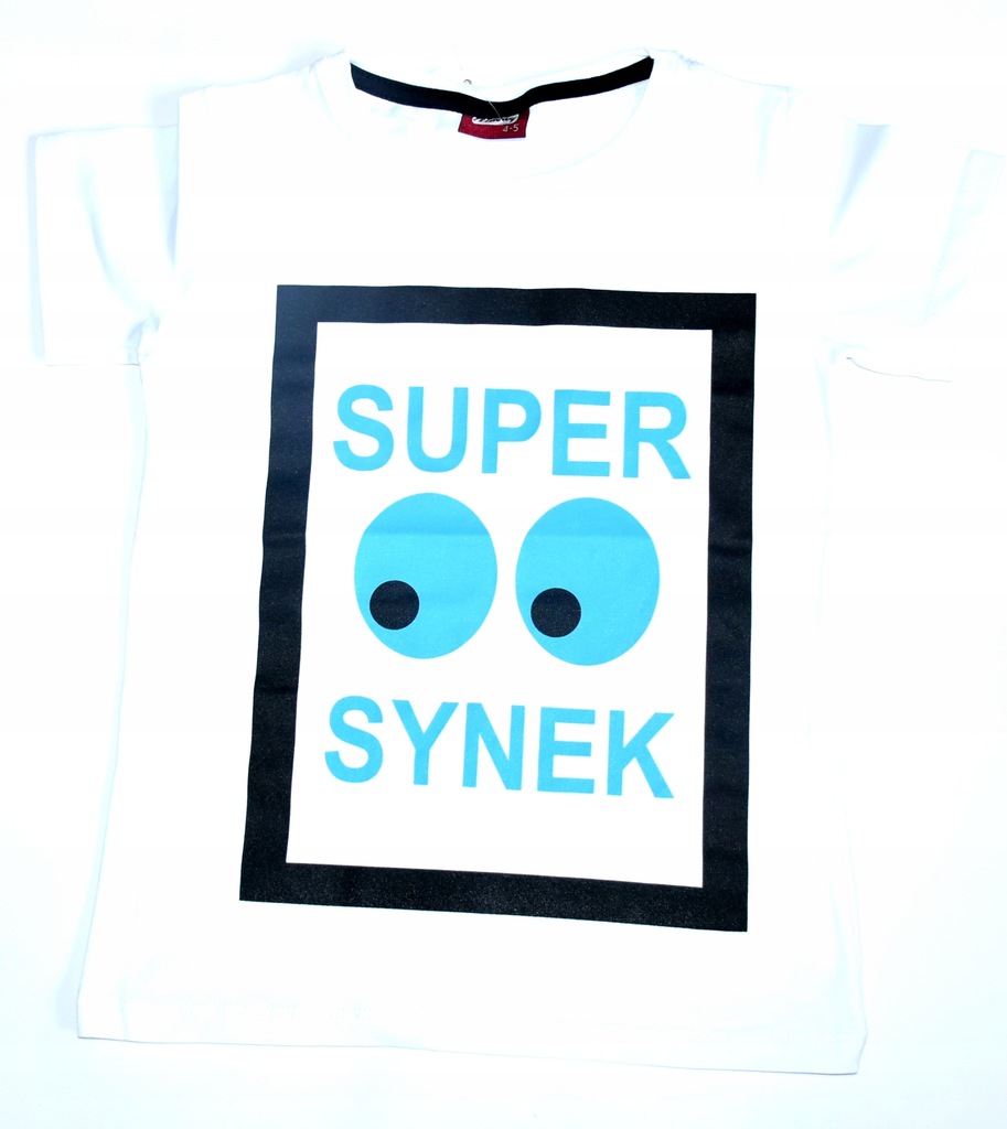 t-shirt Super Synek biała 5-6