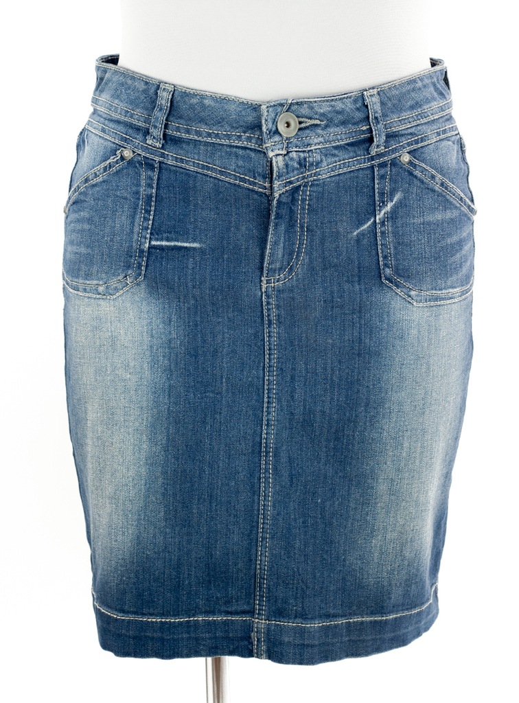 Spódnica jeans ombre niebieska 40