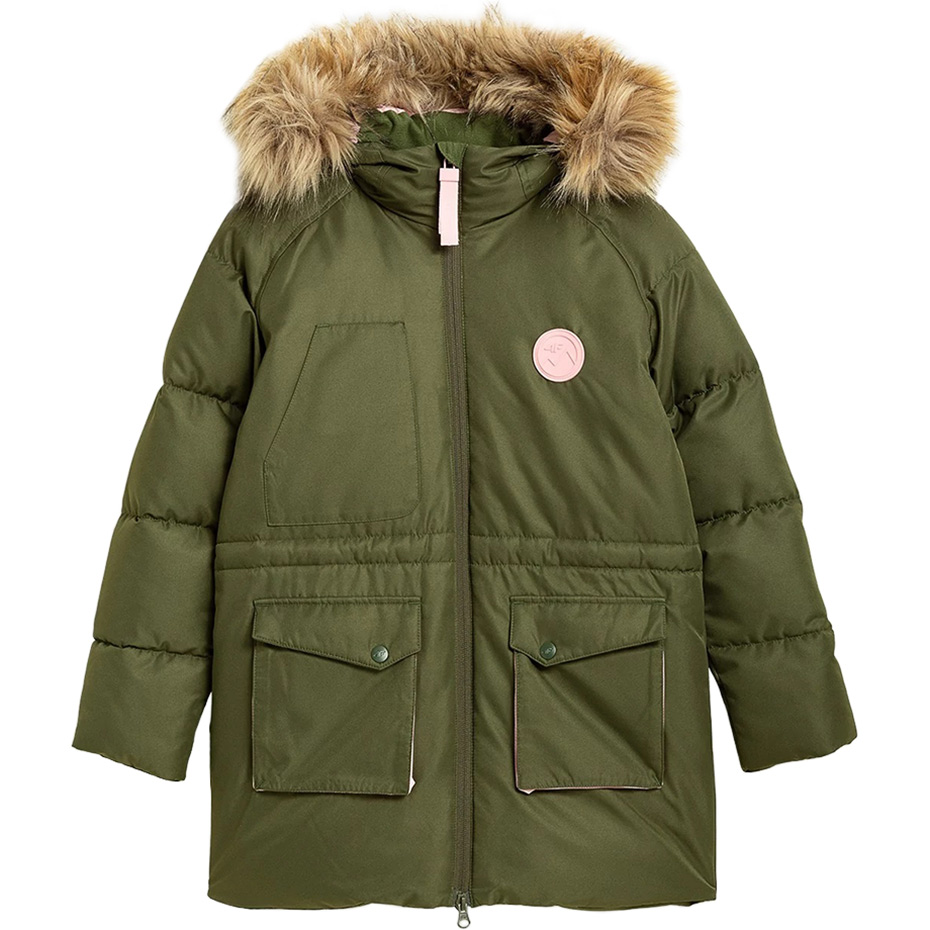 Kurtka dla dziewczynki 4F khaki 128cm