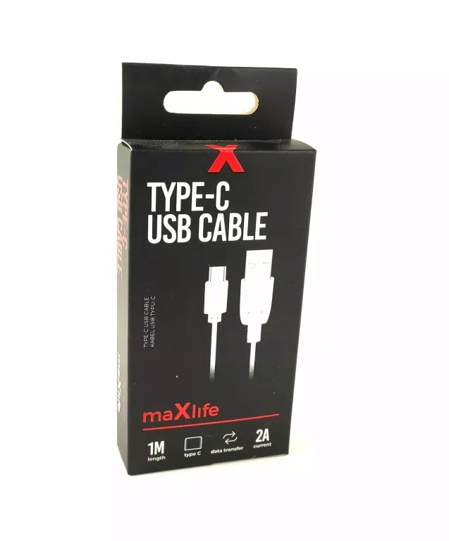 MAXLIFE KABEL USB-USB-C 1M 2A