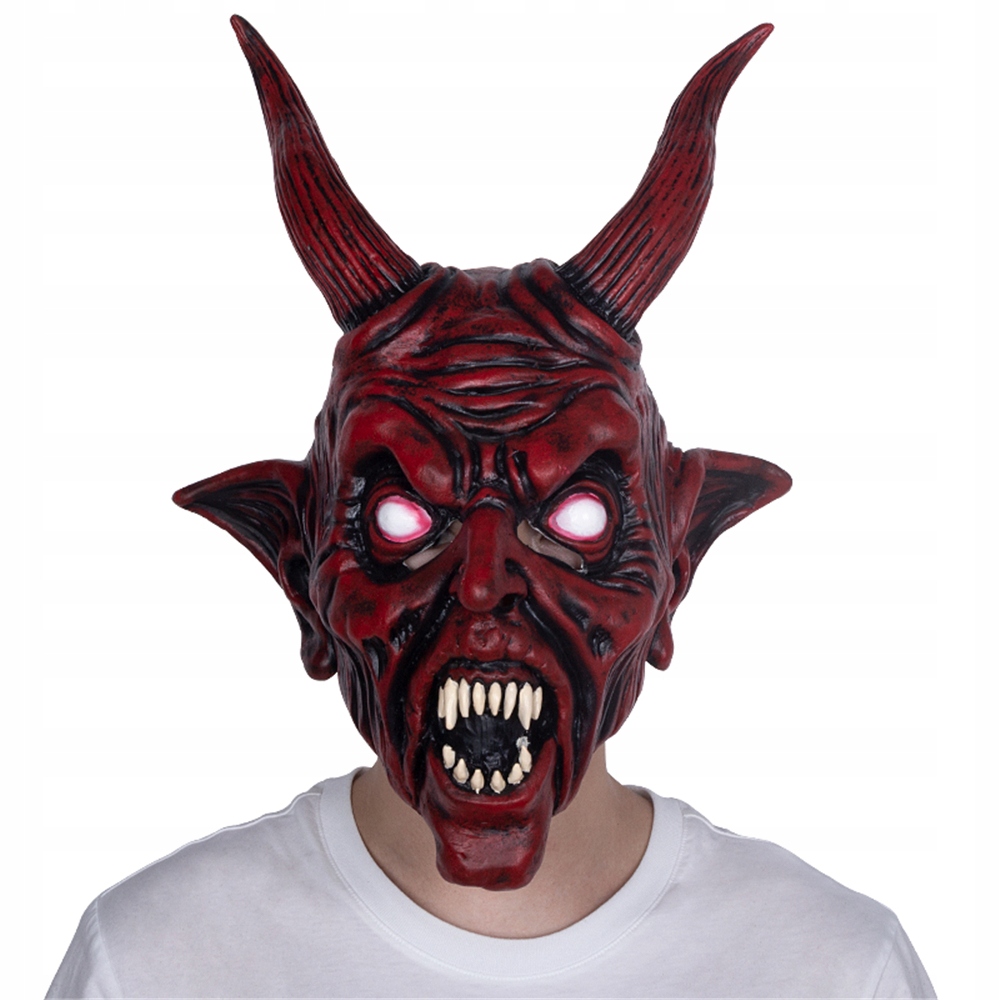 MASKA Maska demona Halloween maskarada maska latek