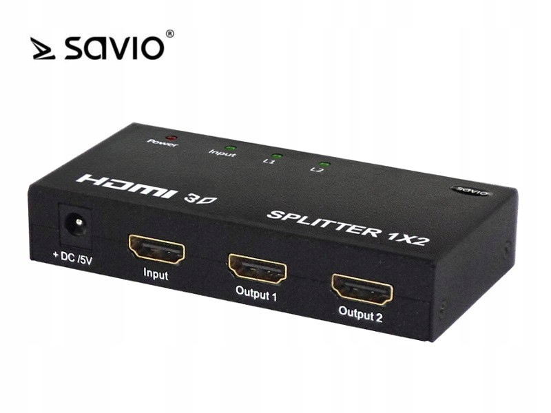 SAVIO CL-42 Splitter HDMI na 2 odbiorniki, Full,,